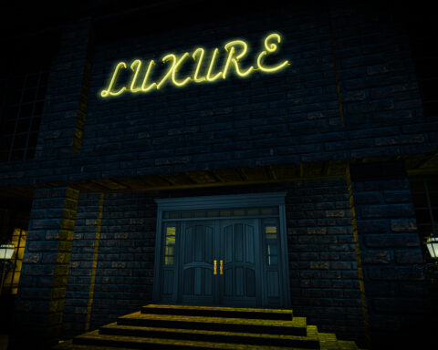 The entrance to club Luxure - owned by the Lion Family