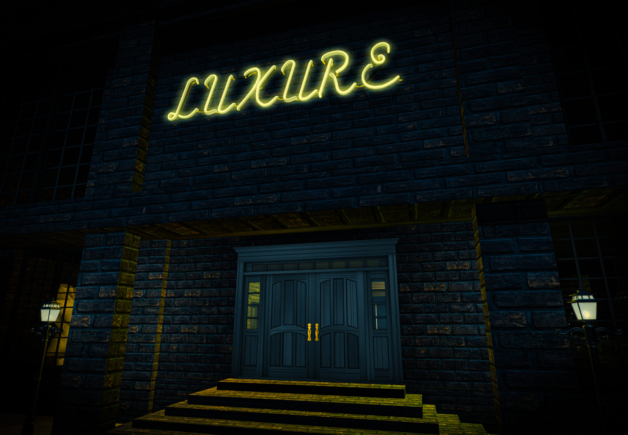The entrance to club Luxure - owned by the Lion Family