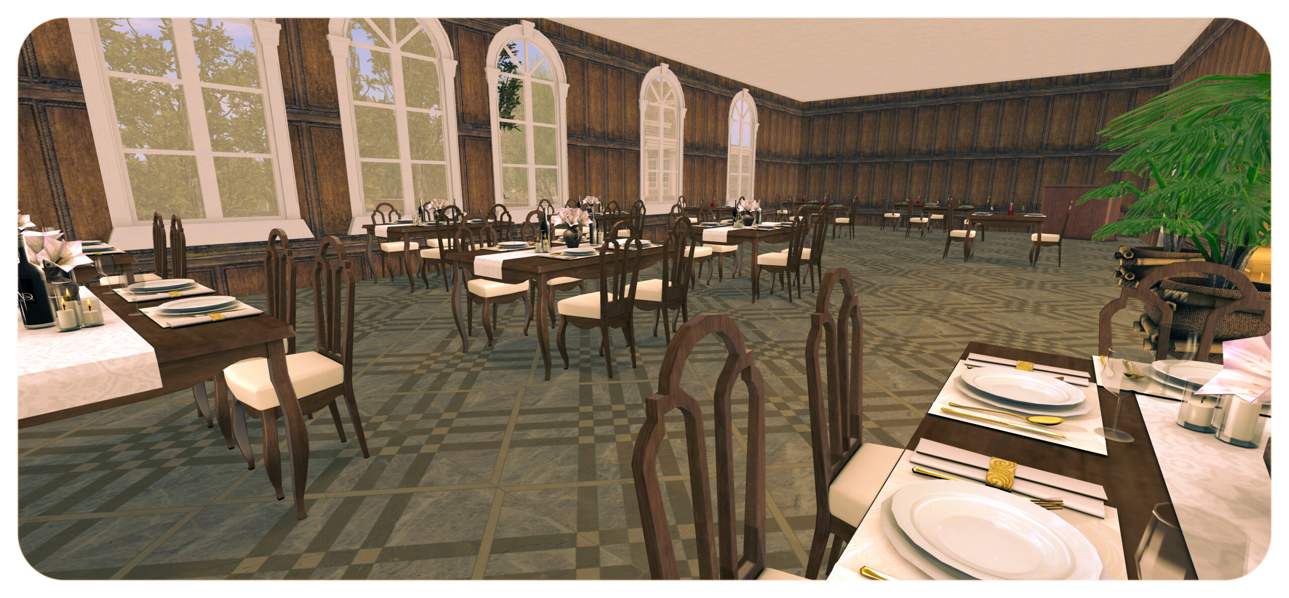 View of the dining room at Cacciatore