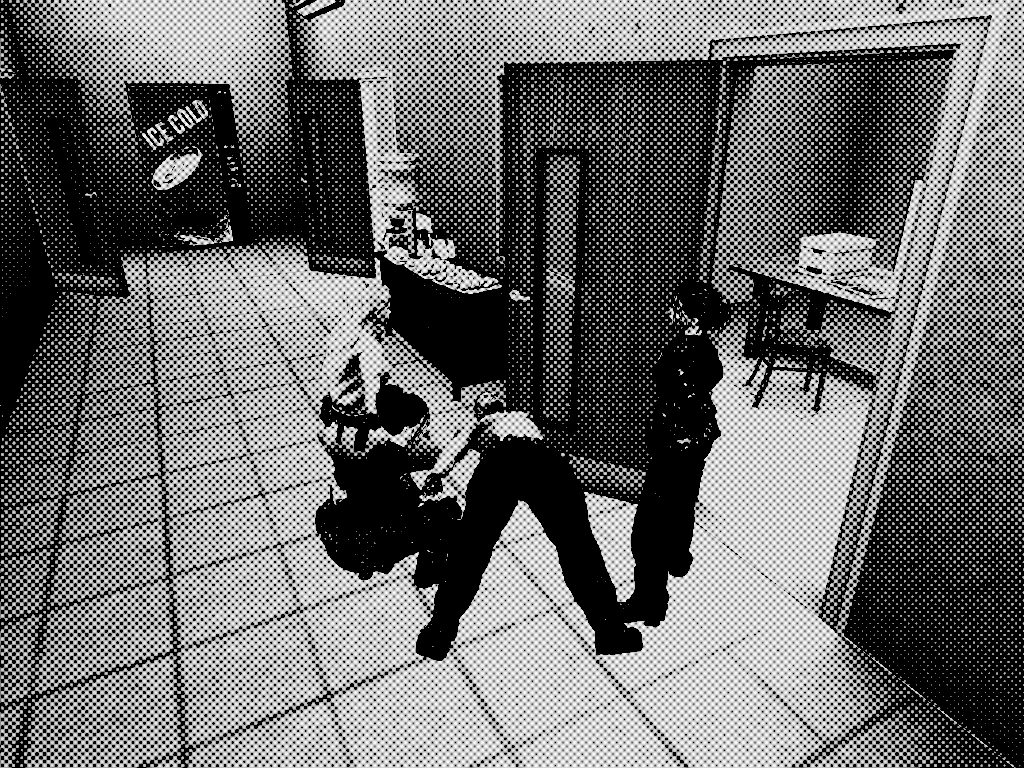 Leaked CCTV-style image from inside Hathian Police Department