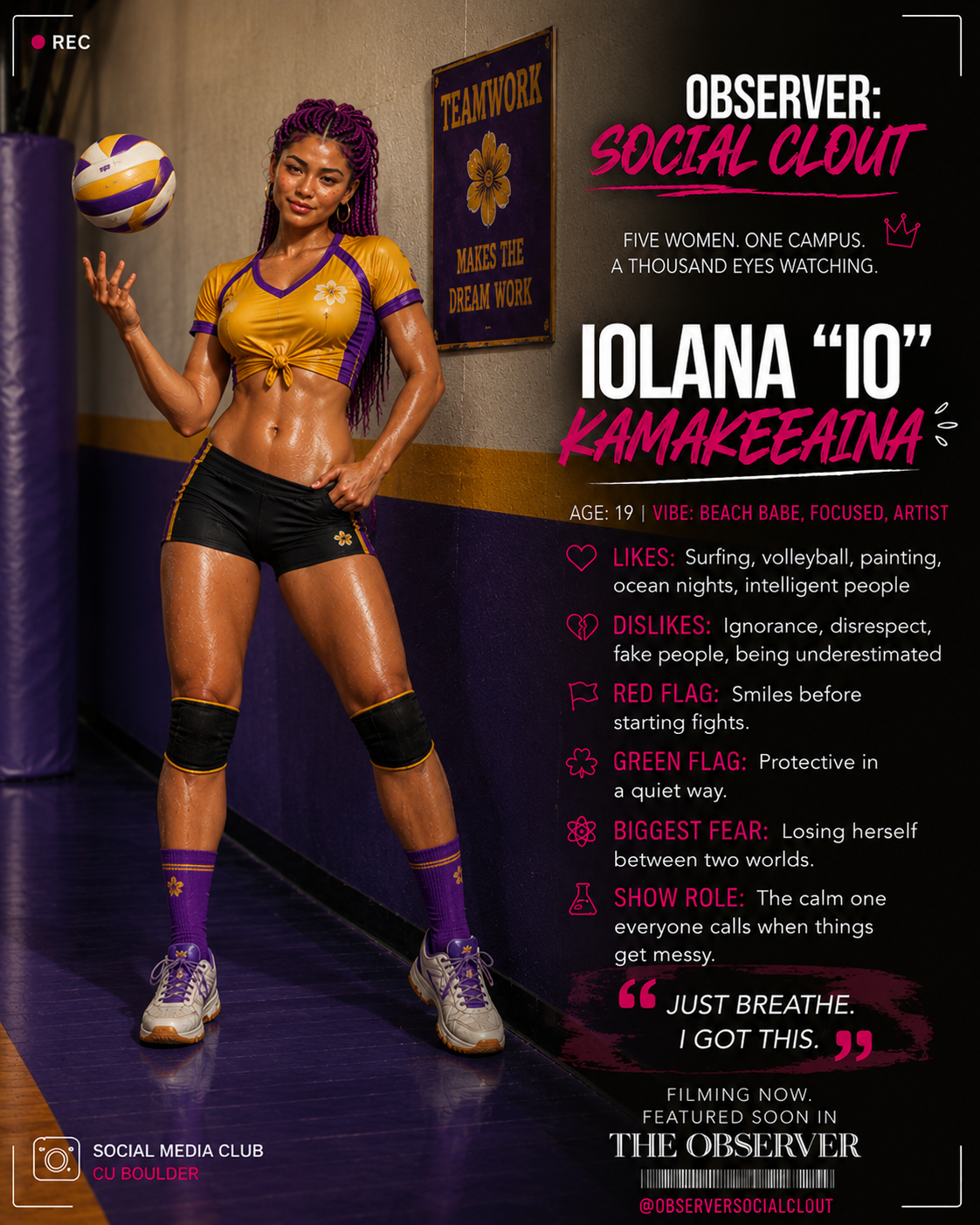 Observer: Social Clout cast card for Iolana Kamakeeaina