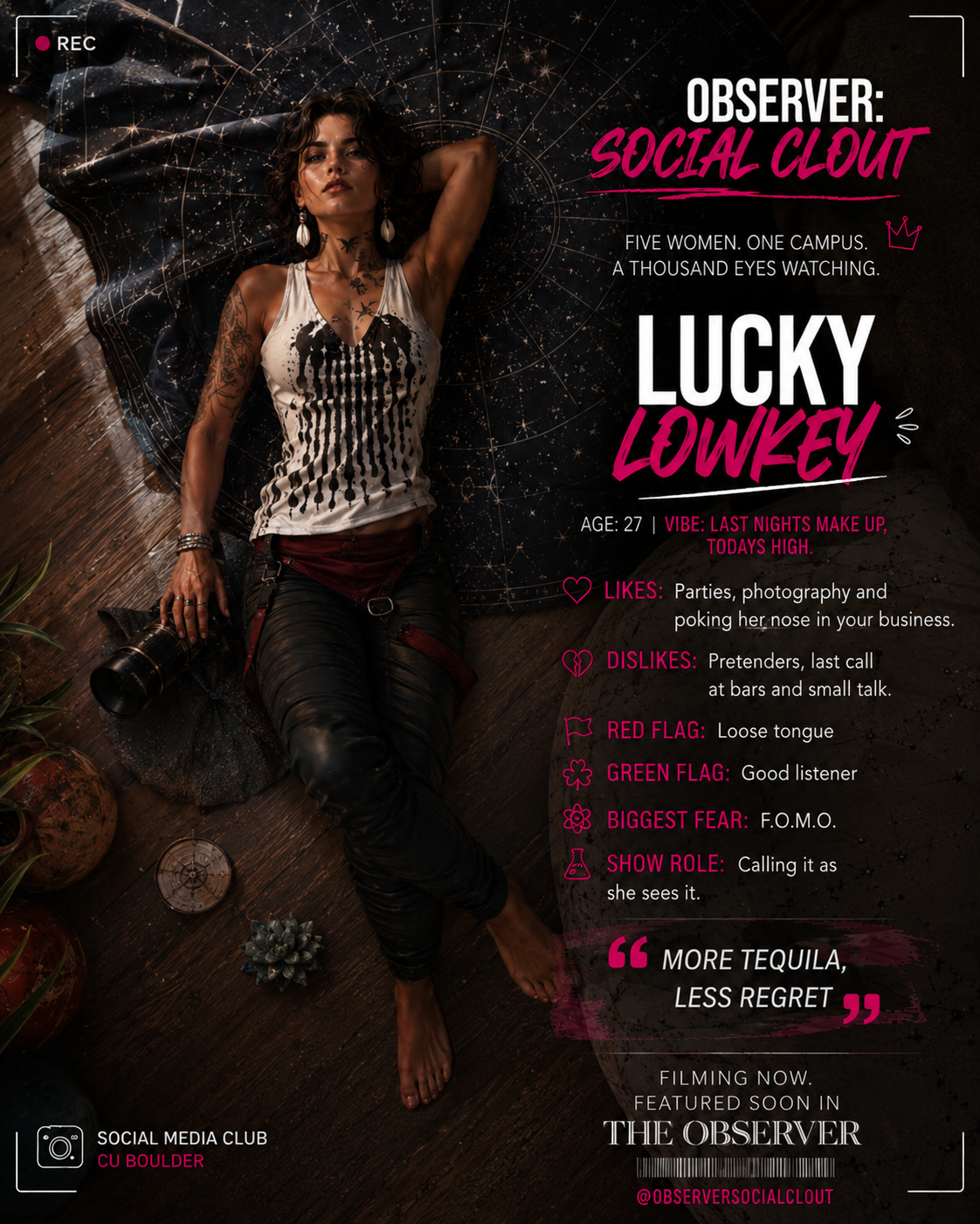 Observer: Social Clout cast card for Lucky Lowkey