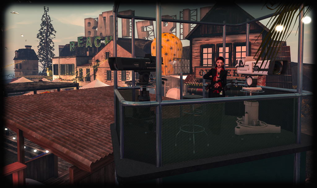 Daiyu Tang in the Hathian Observer media tower overlooking the Crackchella stage