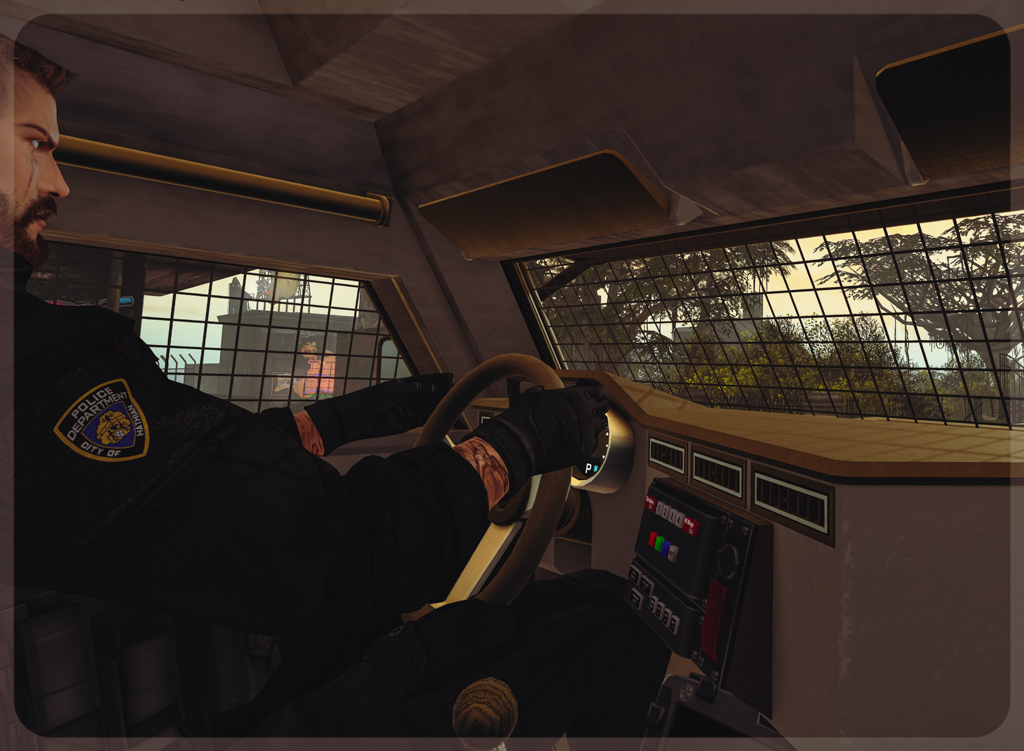 Koh Gausman driving the HPD MRAP during an Observer ride-along